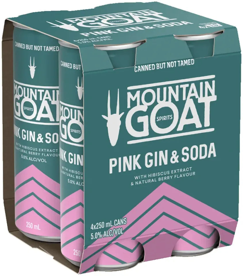 Buy Mountain Goat Pink Gin & Soda 250ml Online at Bottle Stop
