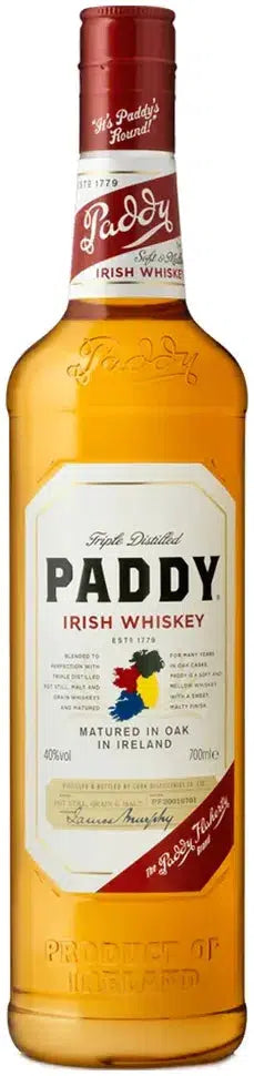 Buy Paddy Triple Distilled Irish Whiskey 700ml Online at Bottle Stop