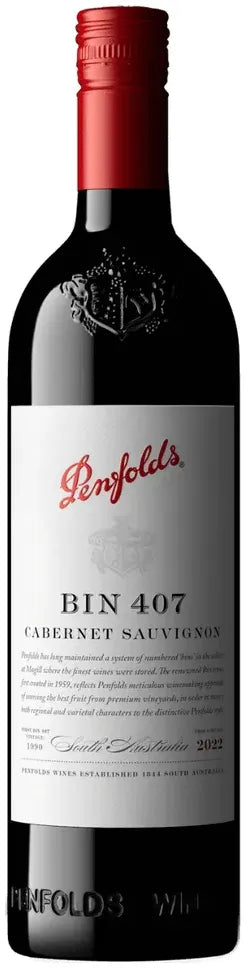 Buy Penfolds Bin 407 Cabernet Sauvignon 2022 750ml Online at Bottle Stop