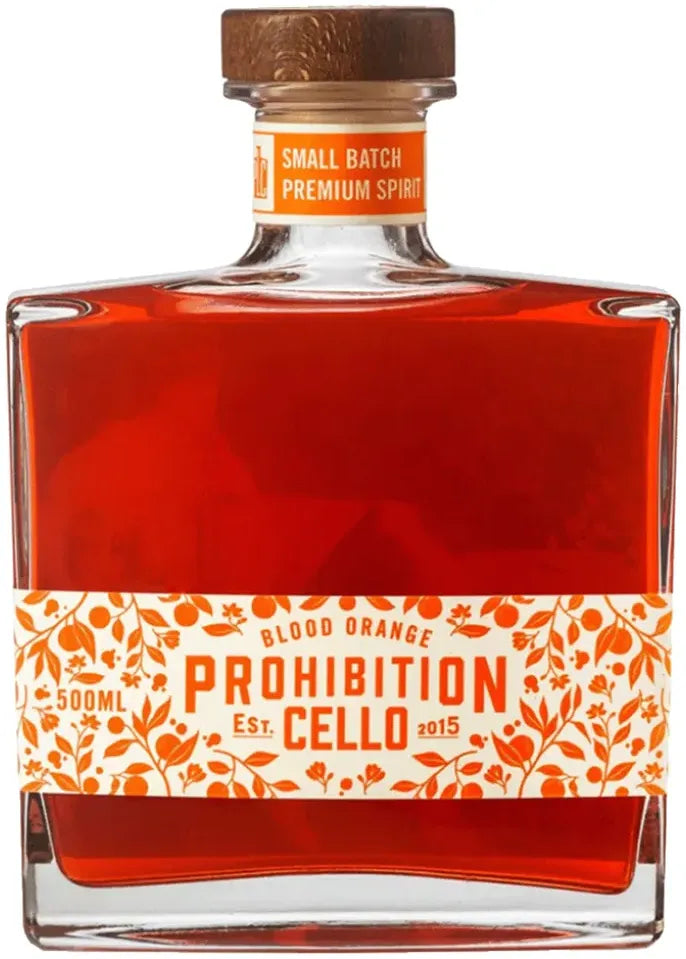 Buy Prohibition Liquor Co. Cello Blood Orange Liquor 500ml Online at Bottle Stop