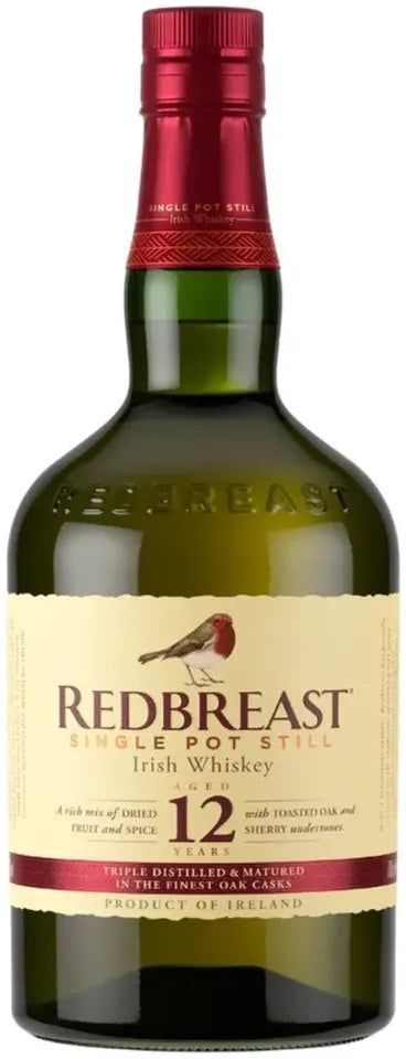 Buy Redbreast 12 Year Old Single Pot Still Irish Whiskey 700ml Online at Bottle Stop