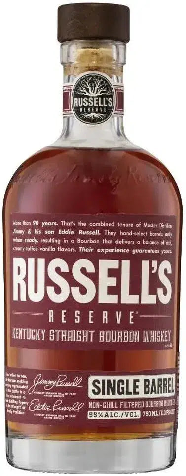 Buy Russell's Reserve Single Barrel Bourbon Whiskey 750ml Online at Bottle Stop