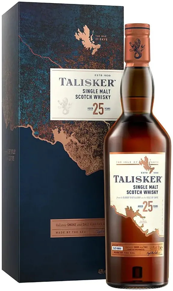 Buy Talisker 25 Year Old Single Malt Scotch Whisky 700ml Online at Bottle Stop