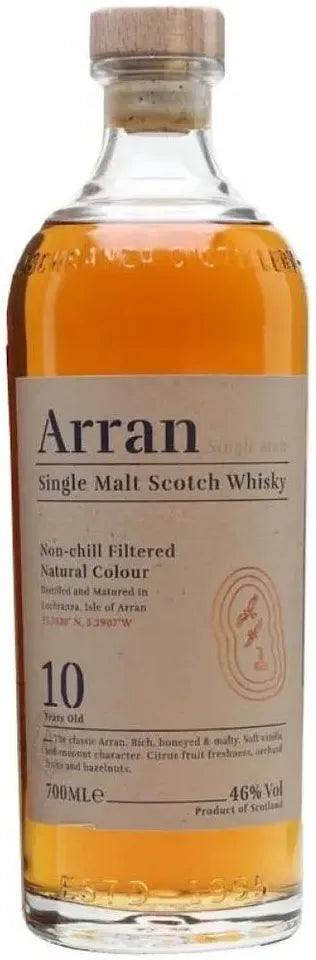 Buy The Arran 10 Year Old Single Malt Scotch Whisky 700ml Online at Bottle Stop