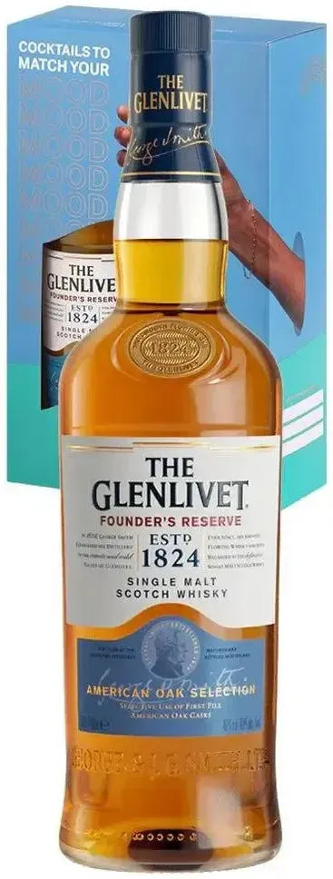 Buy The Glenlivet Founders Reserve Whisky & 2 Glass Gift Pack 700ml Online at Bottle Stop