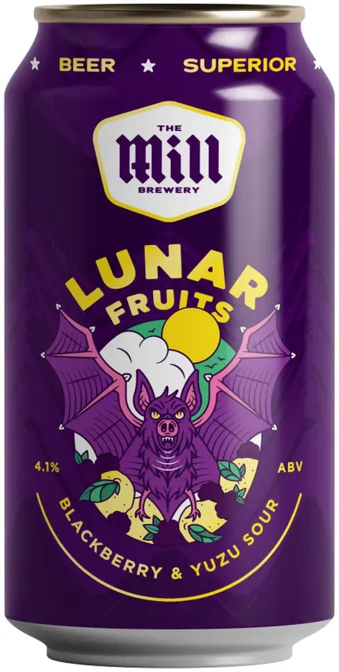 Buy The Mill Brewery Lunar Fruits Blackberry & Yuzu Sour 375ml Online at Bottle Stop