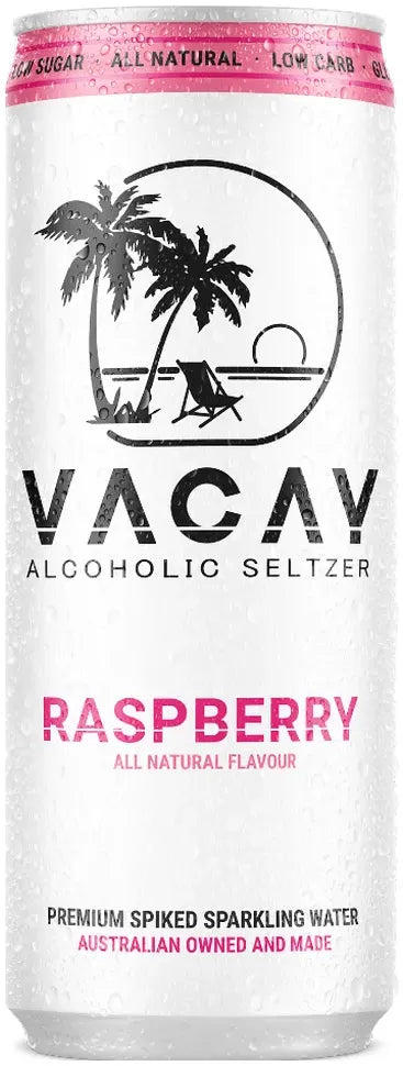 Buy Vacay Raspberry Hard Seltzer 330ml Online at Bottle Stop