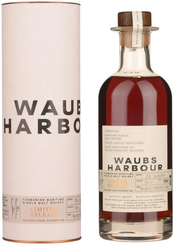 Buy Waubs Harbour PX Sherry Cask Limited Edition Single Malt Whisky 500ml Online at Bottle Stop