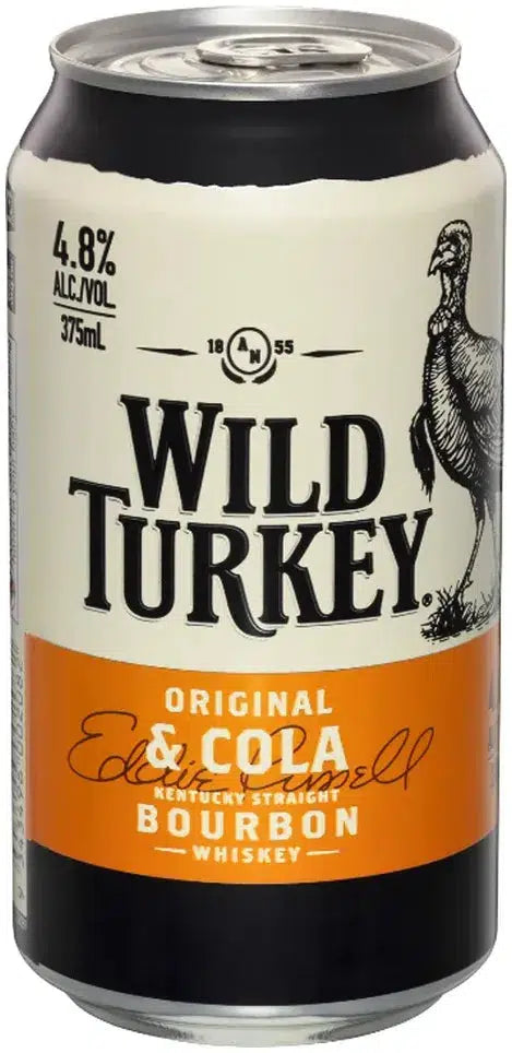 Buy Wild Turkey Original Bourbon & Cola 4.8% 375ml Online at Bottle Stop