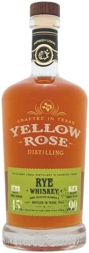 Buy Yellow Rose Distillery Rye Whiskey 700ml Online at Bottle Stop