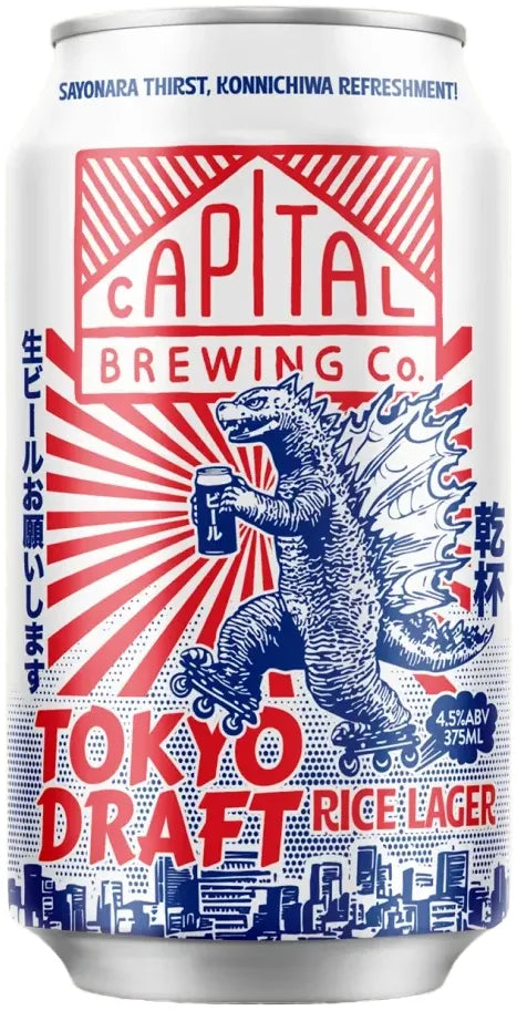 Buy Capital Brewing Co Tokyo Draft Rice Lager 375ml Online at Bottle Stop