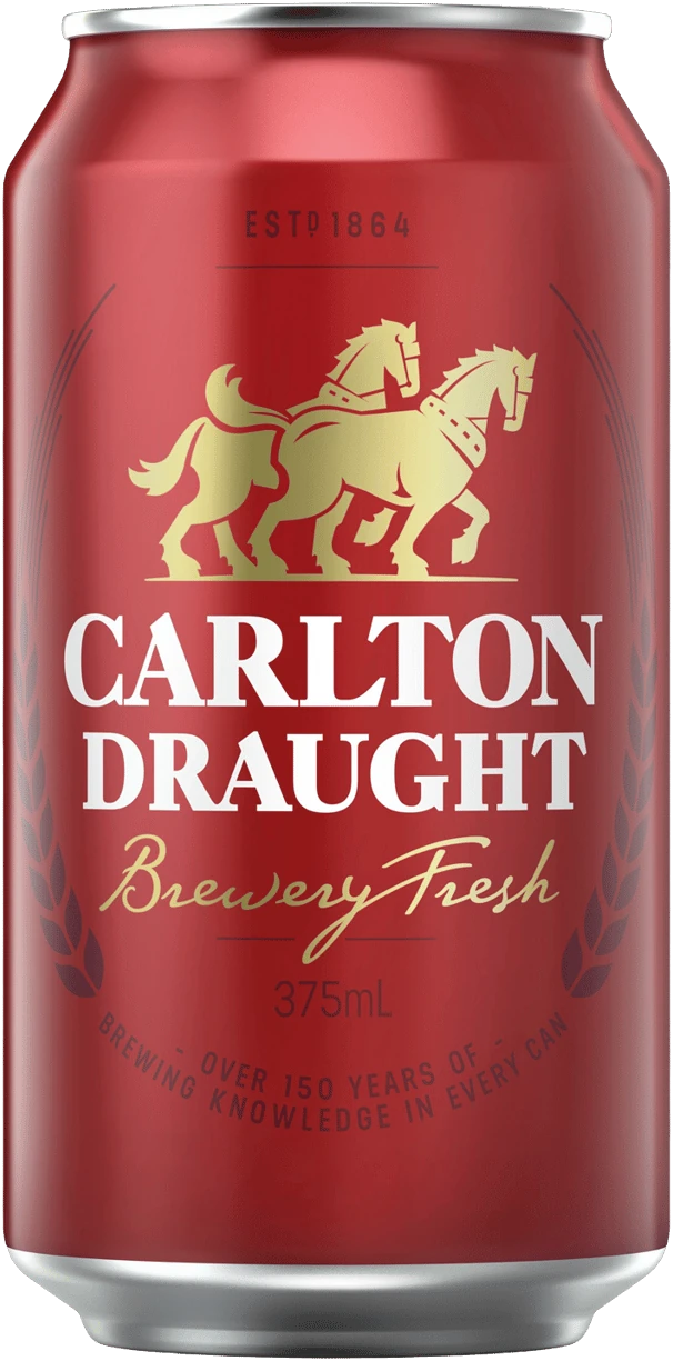 Carlton Draught 4.6% 30 Pack Cans 375ml