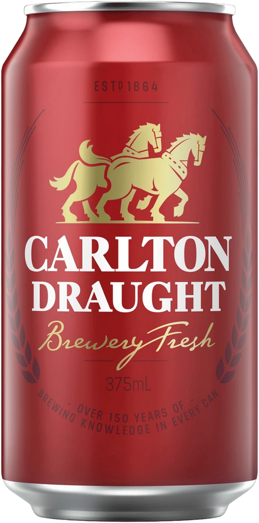 Carlton Draught 4.6% 30 Pack Cans 375ml