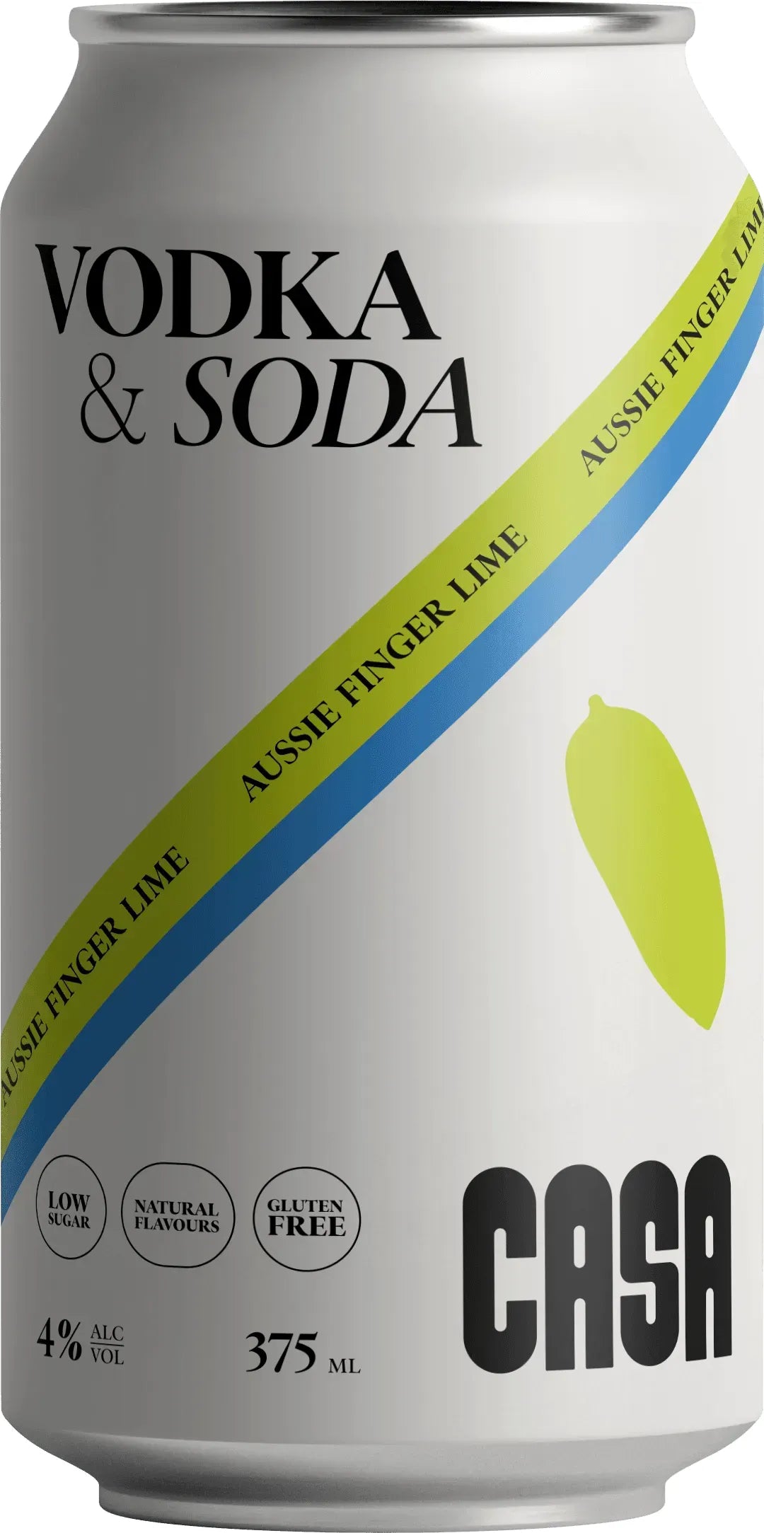 Buy Casa Spirits Vodka & Soda With Finger Lime 4% Cans 375ml Online at Bottle Stop