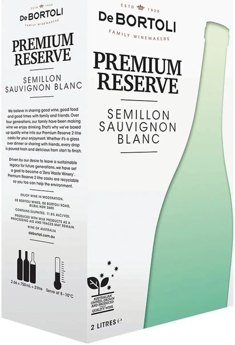 Buy De Bortoli Premium Reserve Semillion Sauvignon Blanc 2L Online at Bottle Stop