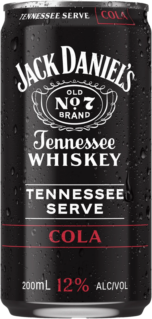 Jack Daniel's Tennessee Whiskey & Cola 12% 24 Pack Cans 200ml