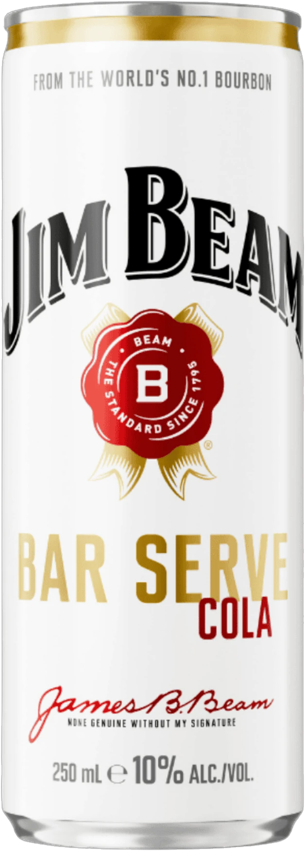Jim Beam White Bar Serve 10% 24 Pack Cans 250ml