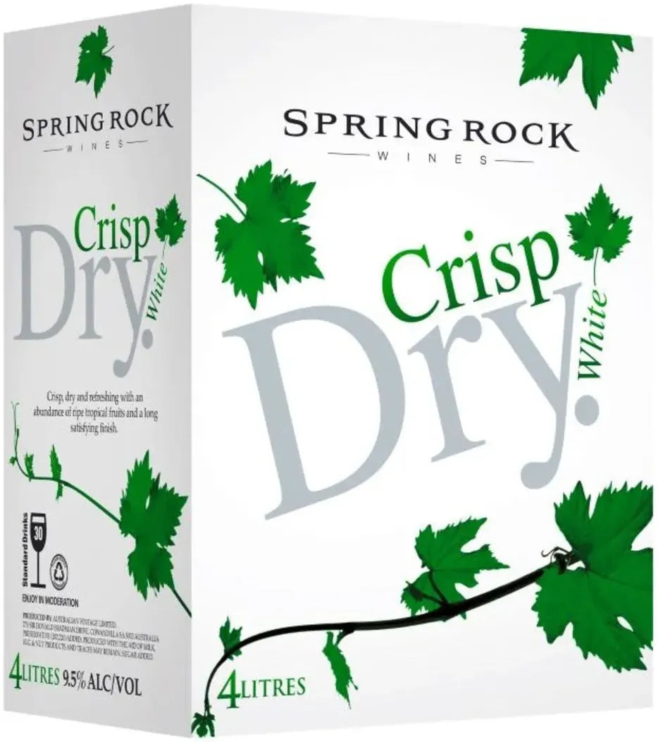 Buy Spring Rock Crisp Dry White Cask 4L Online at Bottle Stop