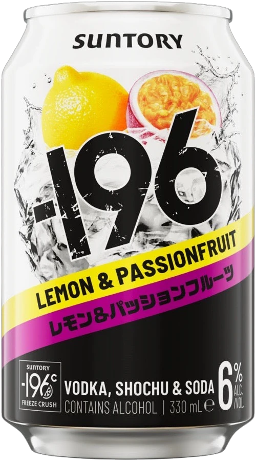 Suntory -196 Lemon Passionfruit 6% 30 Pack Cans 330ml
