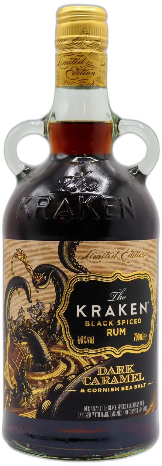 The Kraken Black Spiced Rum Dark Caramel & Cornish Seasalt 700ml