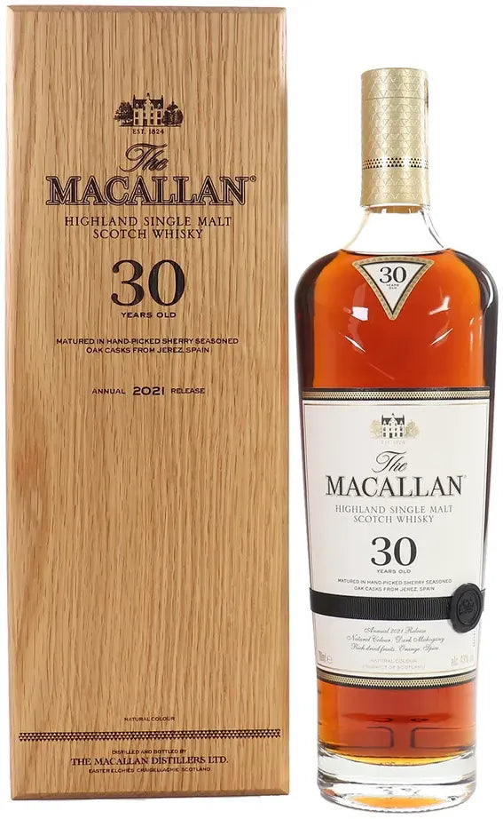Buy The Macallan 30 Year Old Sherry Oak Single Malt Scotch Whisky 700ml Online at Bottle Stop