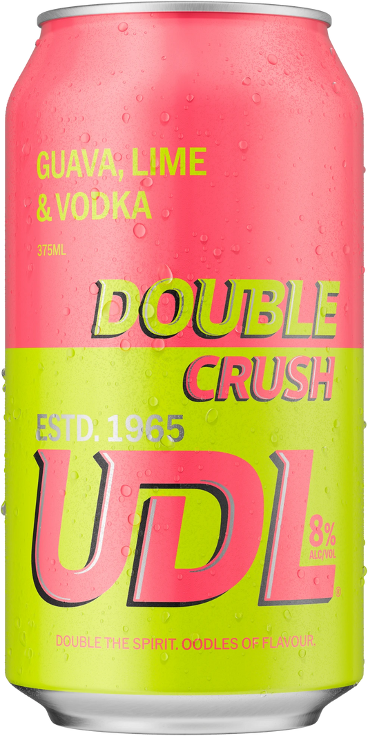 UDL Double Crush Guava Lime 8% 24 Pack Cans 375ml