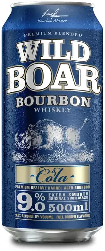 Buy Wild Boar Bourbon & Cola 9% Cans 500ml Online at Bottle Stop
